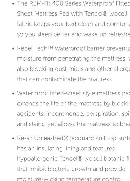 REM-FIT 400 series Waterproof fitted sheet -Cal King - Picture 14 of 16